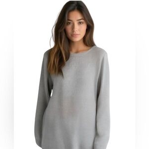 H&M Blue Mohair Blend Long Sleeve Knit Pullover Crew Neck Knit Sweater L